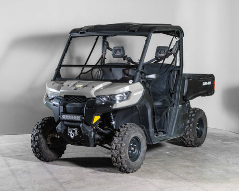TK00473 CAN-AM DEFENDER WITH PRO FIT FRAME TILTING UTV WINDSHIELD - SCRATCH RESISTANT 1/4" - FOR FACTORY HARD TOP