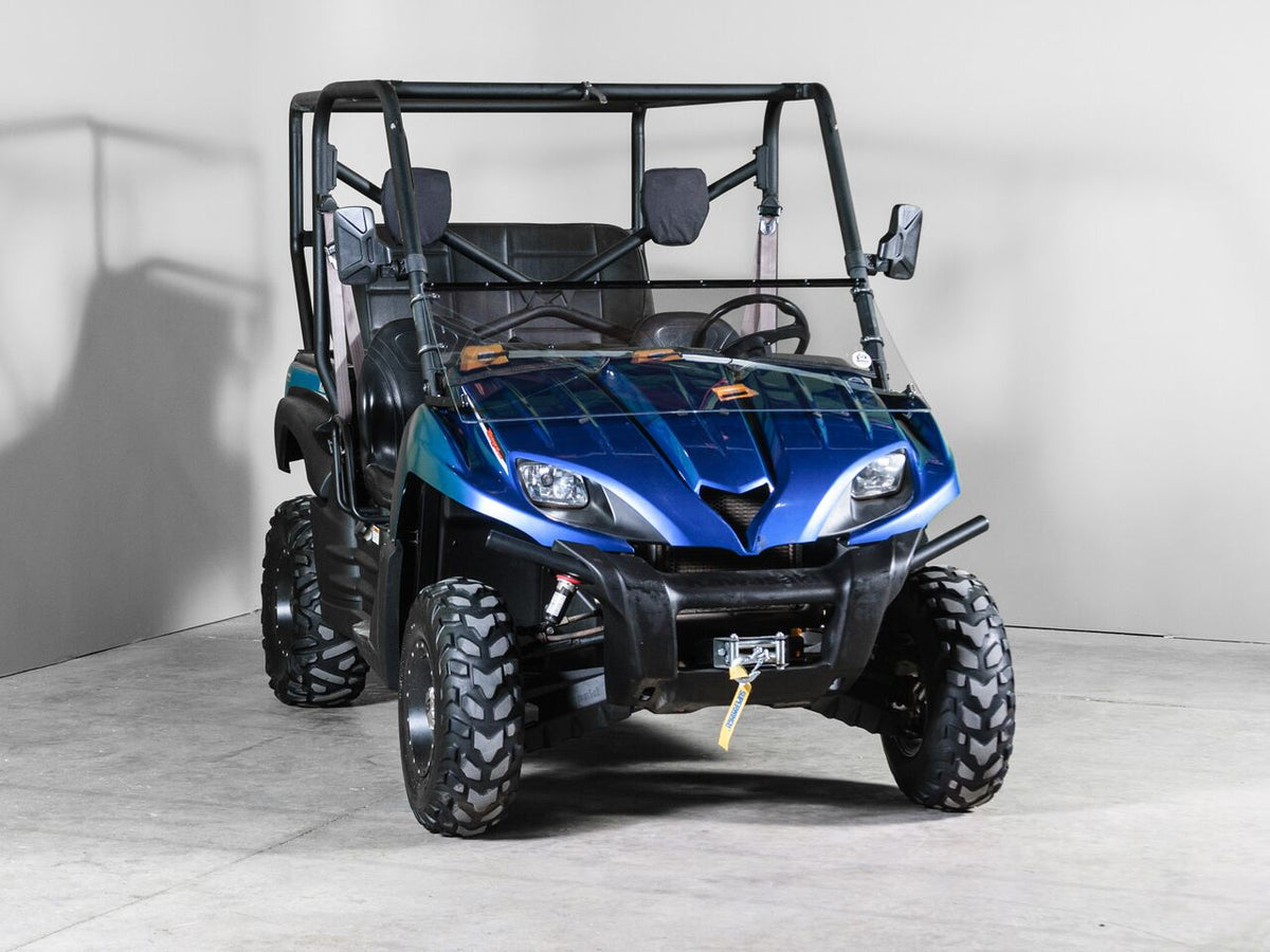 2008-2009 KAWASAKI TERYX 2 SEATER TILTING UTV WINDSHIELD - FOR SOFT OR NO TOP (TK00883, TK00884 & TK00885)