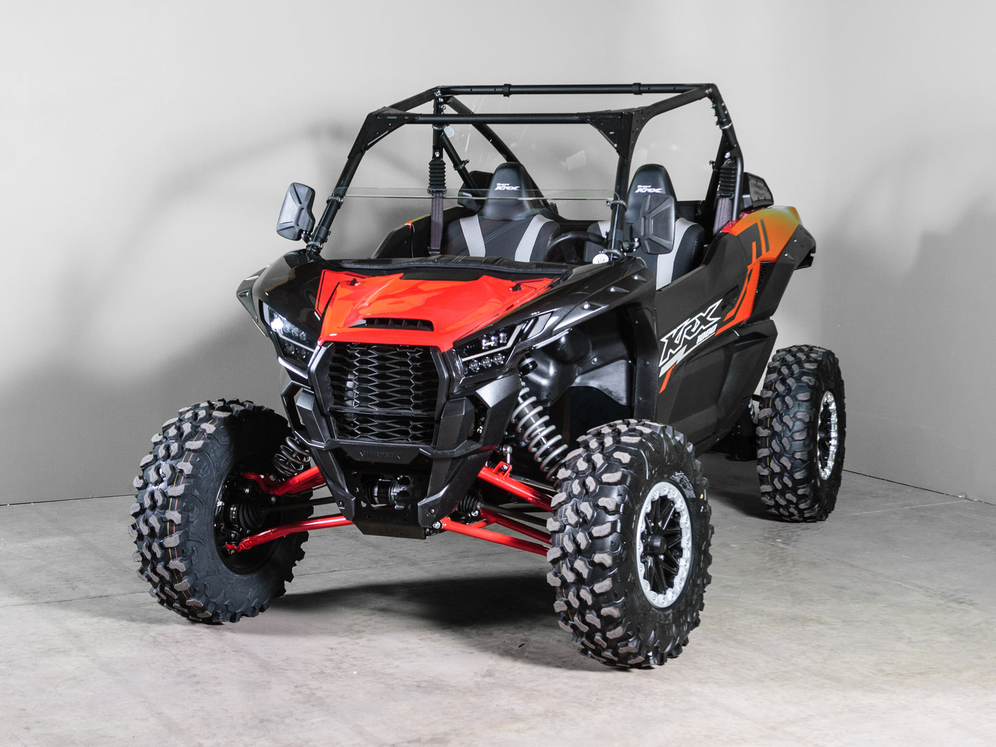 TK00647 2022+ KAWASAKI KRX 1000 HALF UTV WINDSHIELD - STANDARD 3/16"