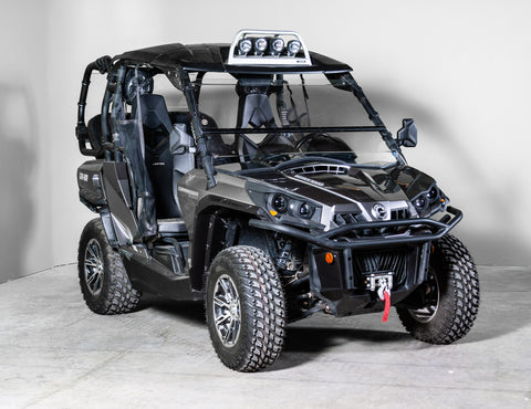 TK00460 2020 AND OLDER CAN-AM COMMANDER (EXCLUDES 2022 1000 MODELS) TILTING UTV WINDSHIELD - SCRATCH RESISTANT 3/16" - FOR SOFT OR NO TOP