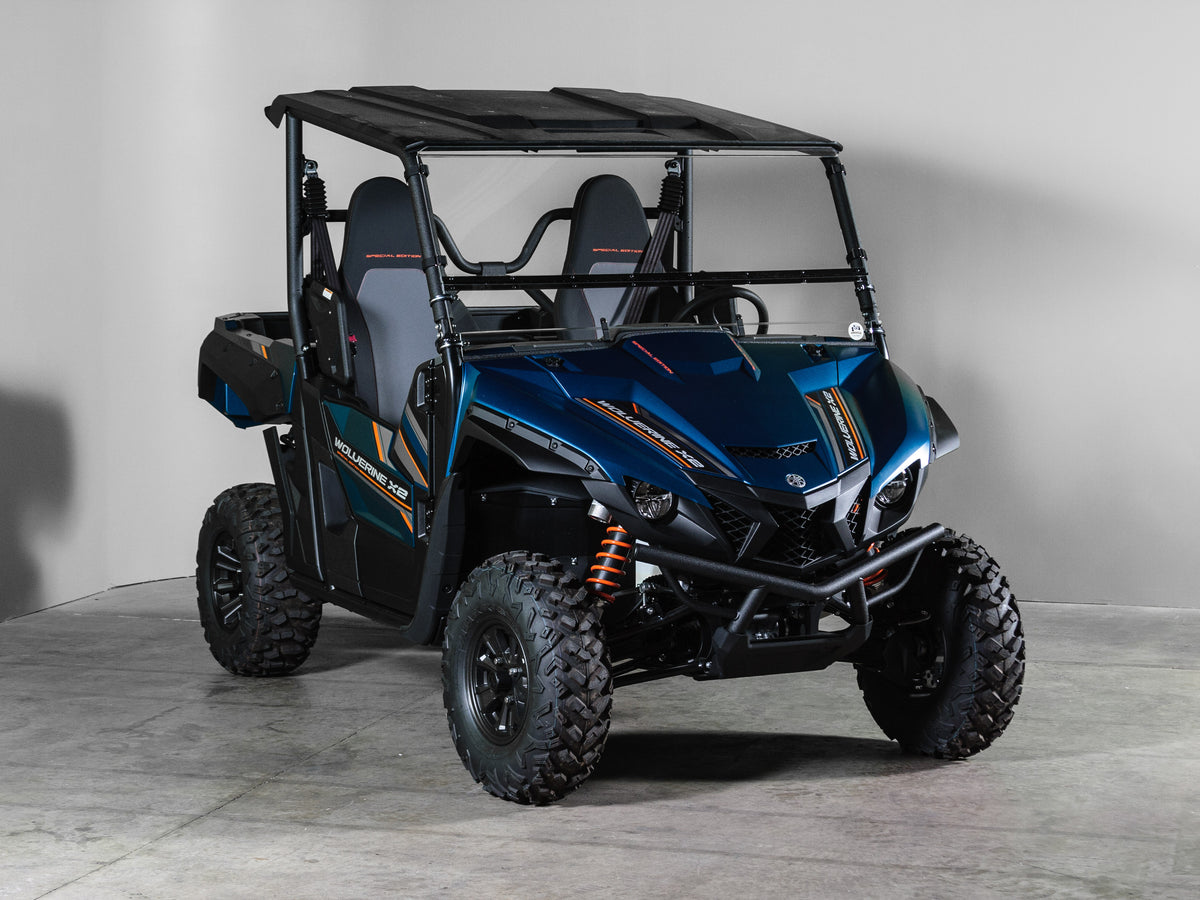 TK00863 YAMAHA WOLVERINE X2, 2 AND 4 SEATER TILTING UTV WINDSHIELD - STANDARD 3/16" - FOR SOFT OR NO TOP