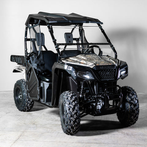 TK00613 2017-2022 HONDA PIONEER 500 TILTING UTV WINDSHIELD - SCRATCH RESISTANT 3/16" - FOR SOFT OR NO TOP