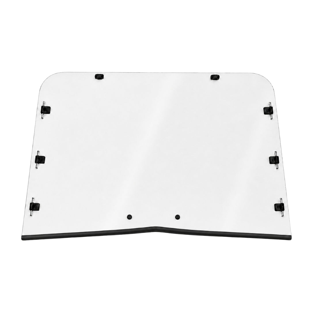2006-2010 Arctic Cat Prowler full UTV windshield, clear polycarbonate one-piece panel with black clamps
