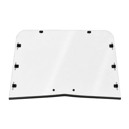 2006-2010 Arctic Cat Prowler full UTV windshield, clear polycarbonate one-piece panel with black clamps