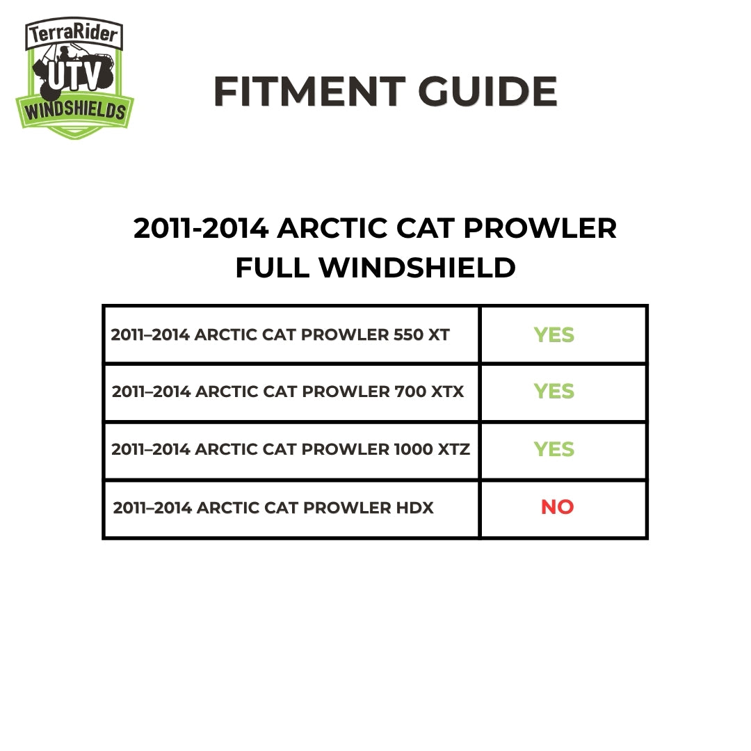 Fitment guide for 2011-2014-arctic-cat-prowler