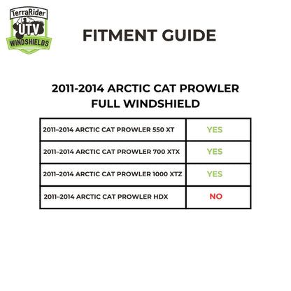 Fitment guide for 2011-2014-arctic-cat-prowler