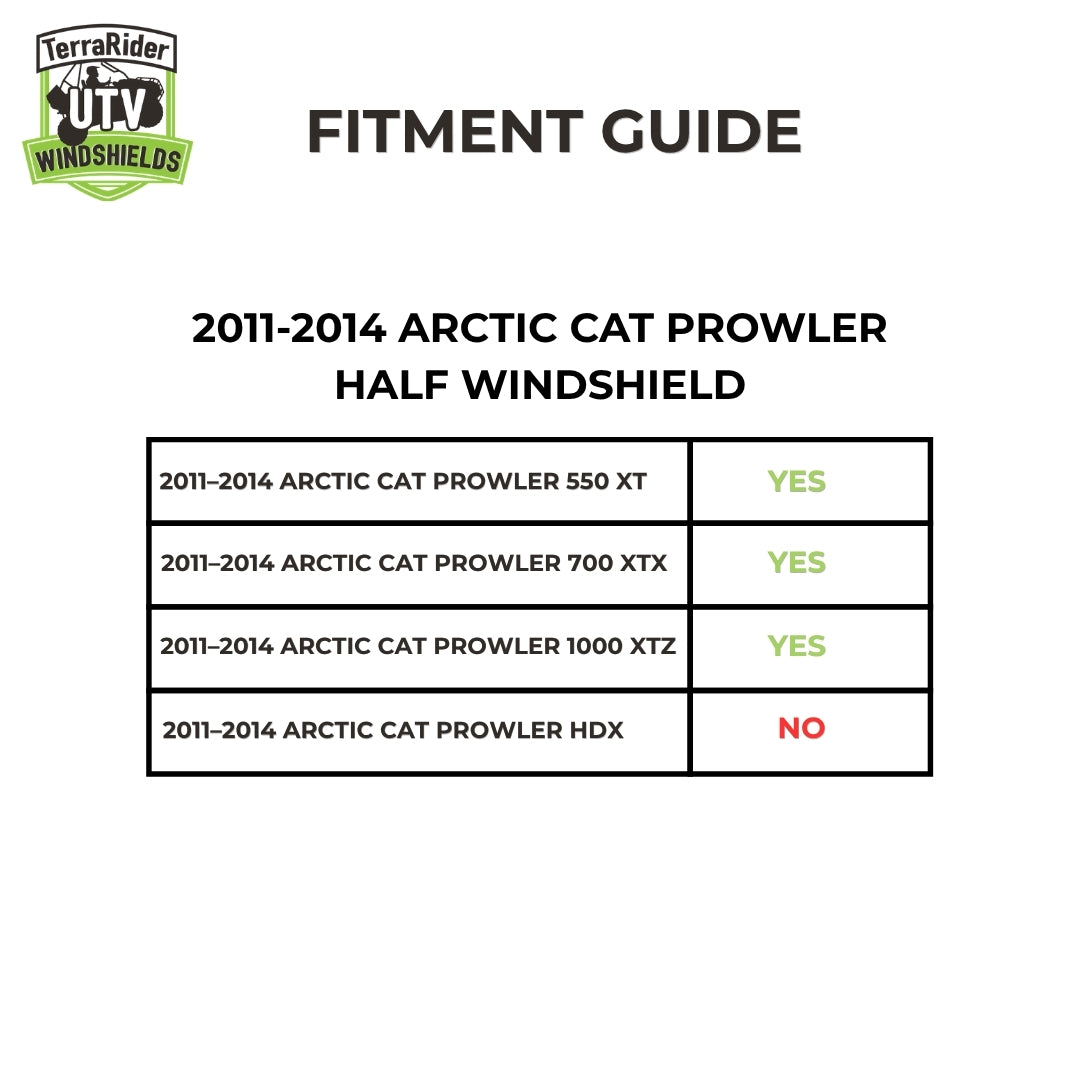 Fitment guide for 2011-2014-arctic-cat-prowler