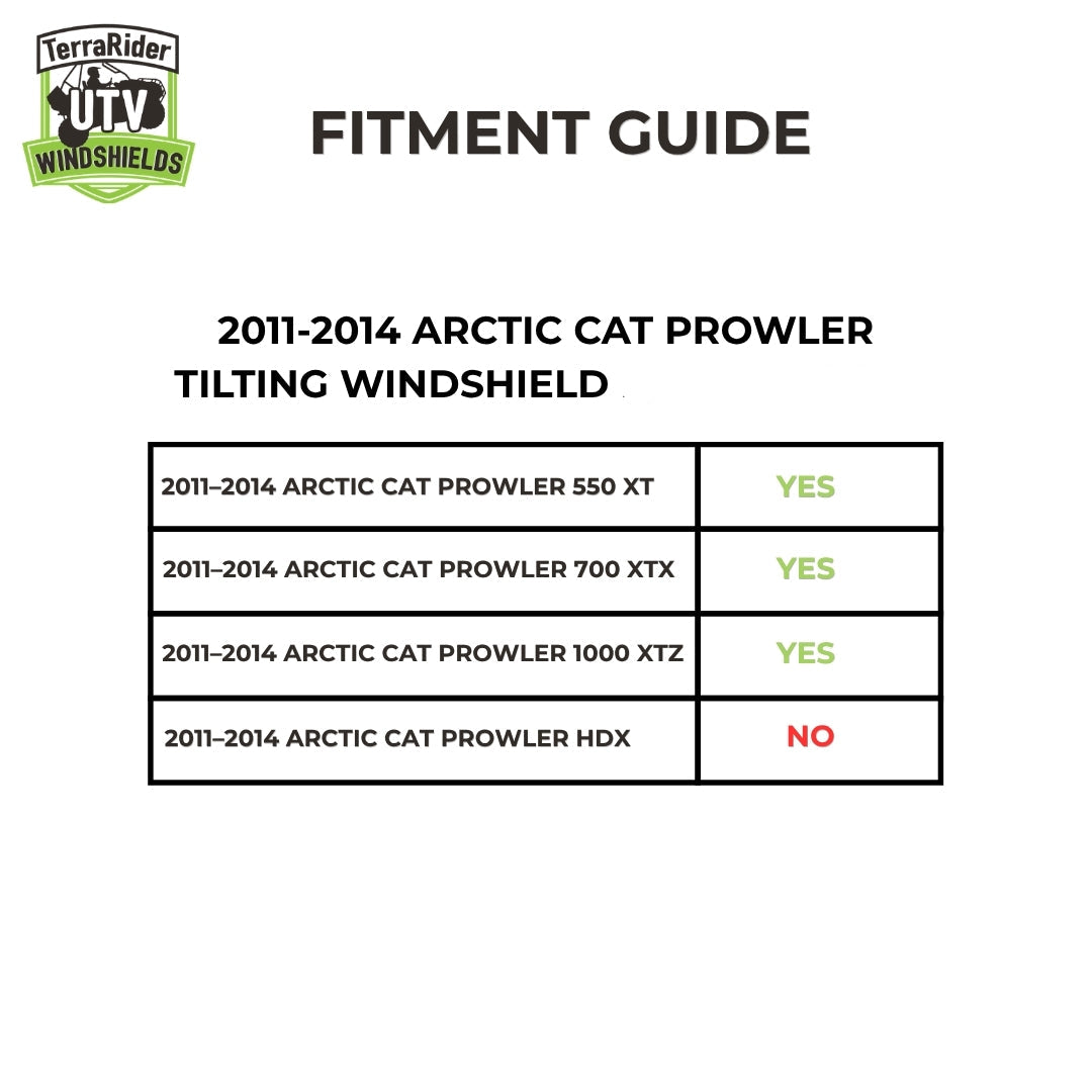 Fitment guide for 2011-2014-arctic-cat-prowler