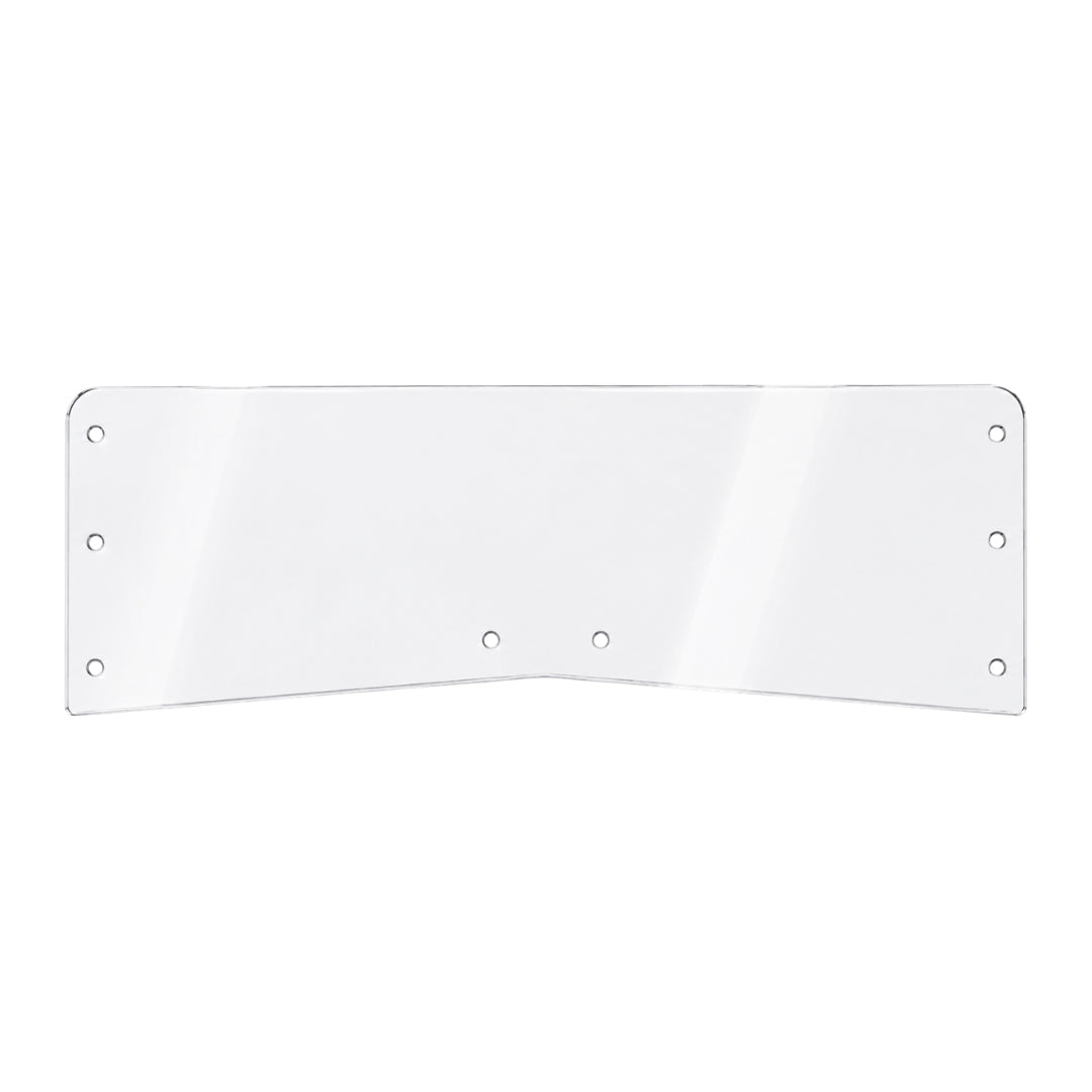 TerraRider half front UTV windshield panel for the 2011-2014 Arctic Cat Prowler, showing mounting holes along the edges