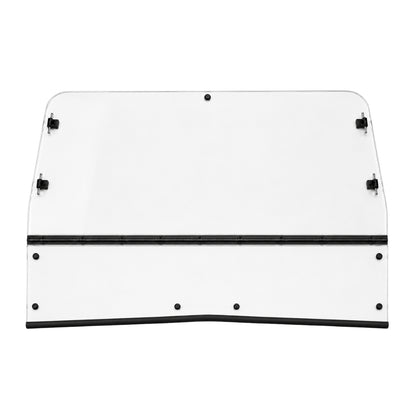 2011-2014 Arctic Cat Prowler tilting UTV windshield, clear polycarbonate with black center hinge and clamps. gallery-1