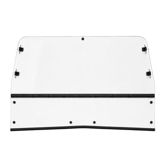 2011-2014 Arctic Cat Prowler tilting UTV windshield, clear polycarbonate with black center hinge and clamps. gallery-1