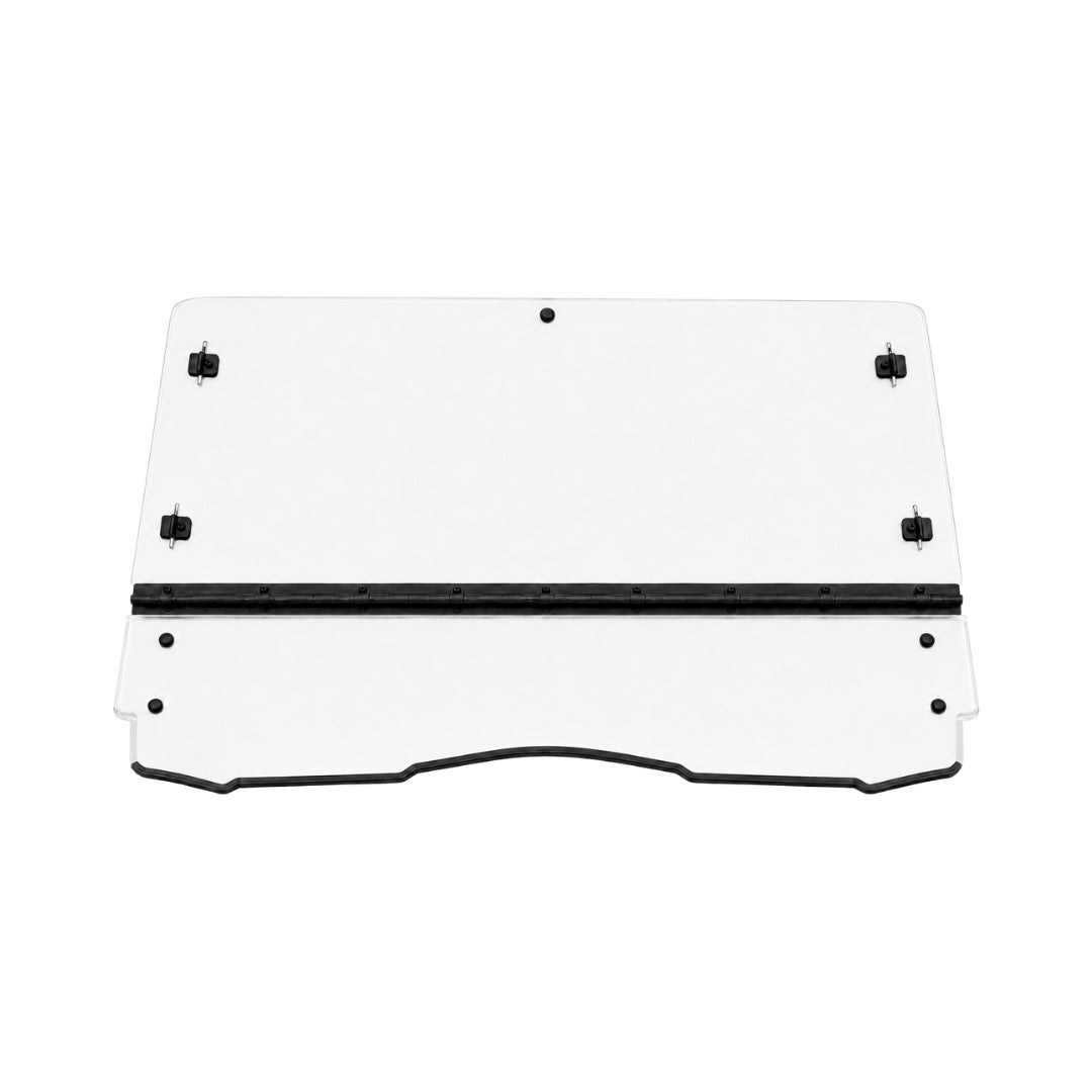 2011-2020 Can-Am Commander tilting UTV windshield, clear polycarbonate with black center hinge