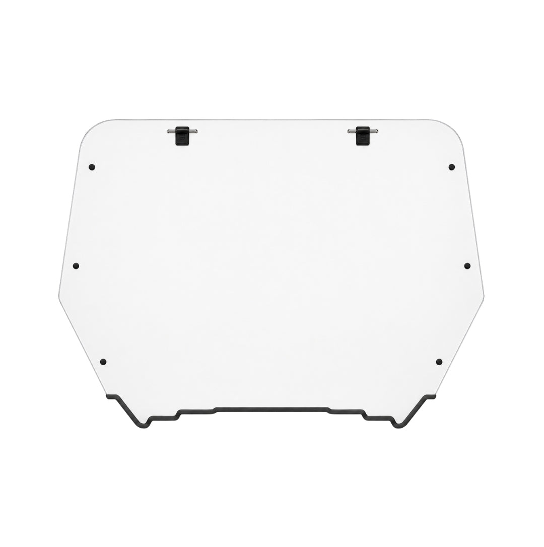 2012-2018 Arctic Cat Wildcat and Wildcat X full UTV windshield, clear one-piece polycarbonate with black bottom trim