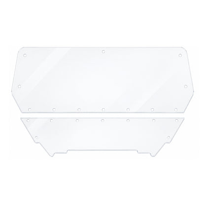 TerraRider tilting UTV windshield panels for the 2012-2018 Arctic Cat Wildcat and Wildcat X, shown on a white background
