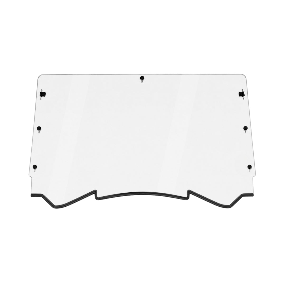 2013-2018 Can-Am Maverick full UTV windshield, clear one-piece polycarbonate with contoured lower edge