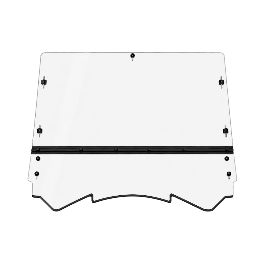 2013-2018 Can-Am Maverick tilting windshield, two-piece clear panel with hinge across the center