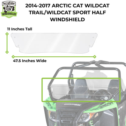 2014-2017 Arctic Cat Wildcat Trail / Sport Half UTV WIndshield