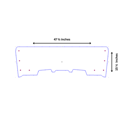 TK00982 2014-2023 KYMCO 450/450i HALF UTV WINDSHIELD - STANDARD 3/16"