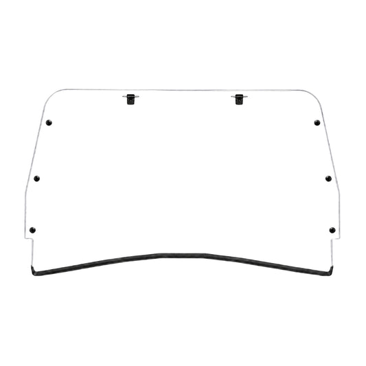 2015-2017 Arctic Cat Prowler HDX full UTV windshield, clear one-piece polycarbonate with black bottom trim