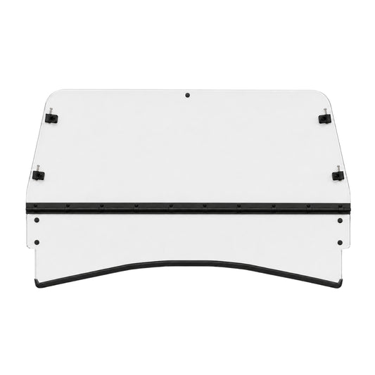 2015-2017 Arctic Cat Prowler HDX tilting UTV windshield, clear polycarbonate with black center hinge. 