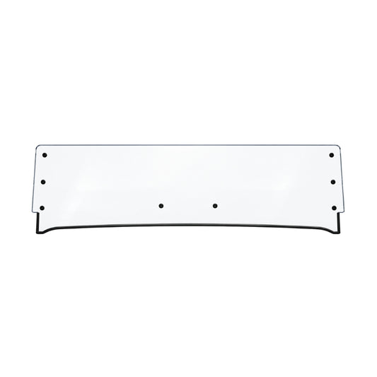 2015-2019 Mahindra mPACT XTV half windshield, one-piece clear polycarbonate panel with bottom trim