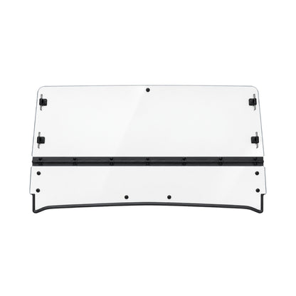 2015-2019 Mahindra mPACT XTV tilting windshield for hard top, two-piece clear polycarbonate panel with hinge. gallery-1