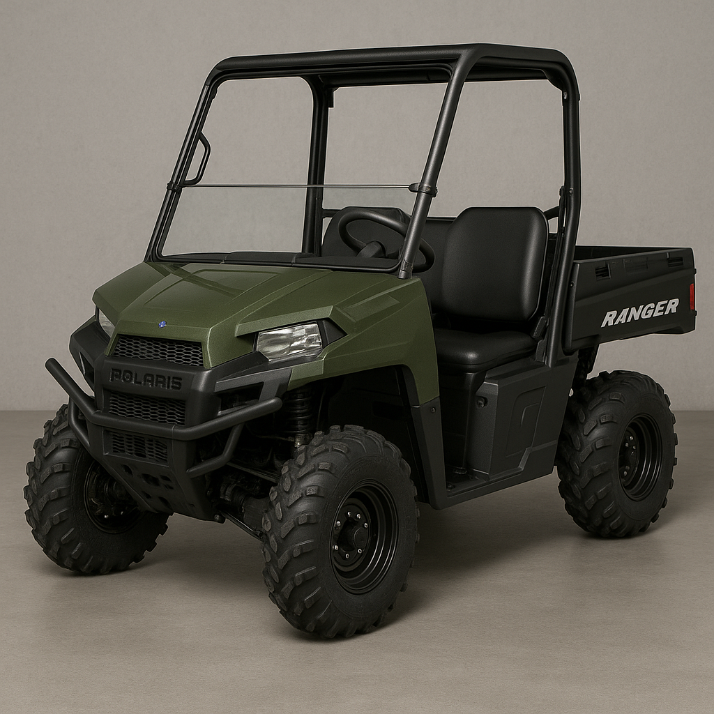 TK00188 2003-2009 POLARIS RANGER CREW TILTING UTV WINDSHIELD - STANDARD 3/16" - FOR FACTORY HARD TOP