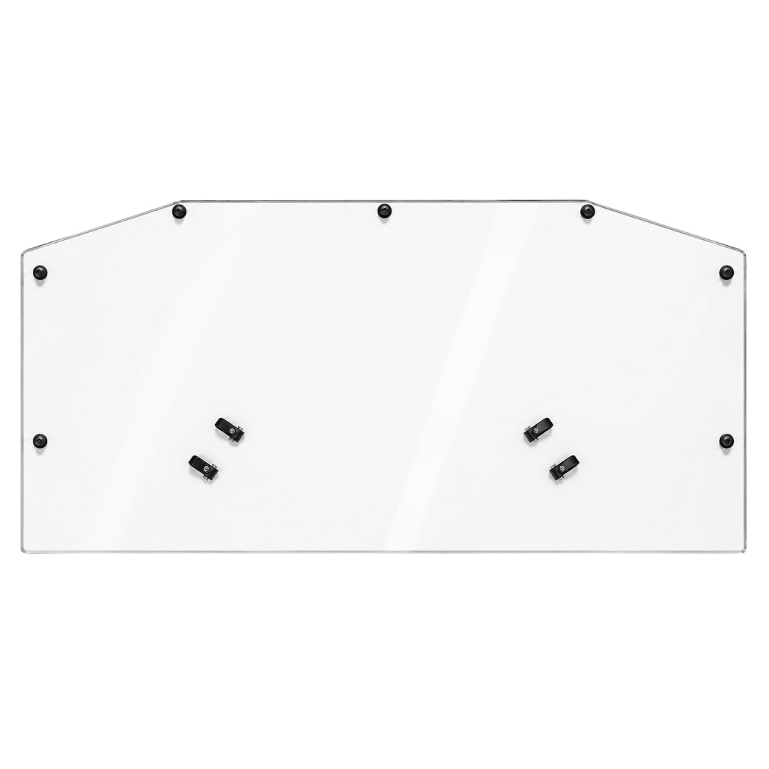 2016-2021 Can-Am Defender rear UTV windshield, clear polycarbonate panel with mounting clips