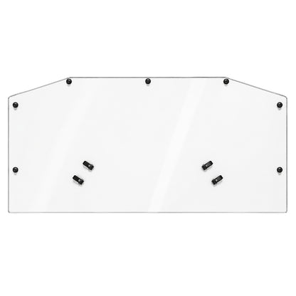 2016-2021 Can-Am Defender rear UTV windshield, clear polycarbonate panel with mounting clips