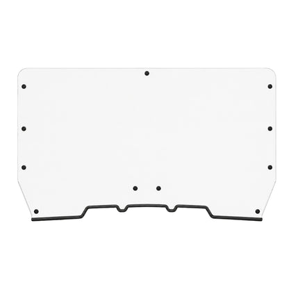 2017-2022 Arctic Cat Prowler 500 and Tracker 500S full UTV windshield, clear one-piece polycarbonate with black bottom trim