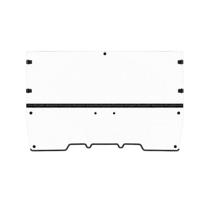 2017-2022 Arctic Cat Prowler 500 and Tracker 500S tilting UTV windshield, clear polycarbonate with black center hinge