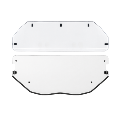 2017-2026 Can-Am Maverick X3 full windshield with sun visor for models without intrusion bars, clear polycarbonate. gallery-2