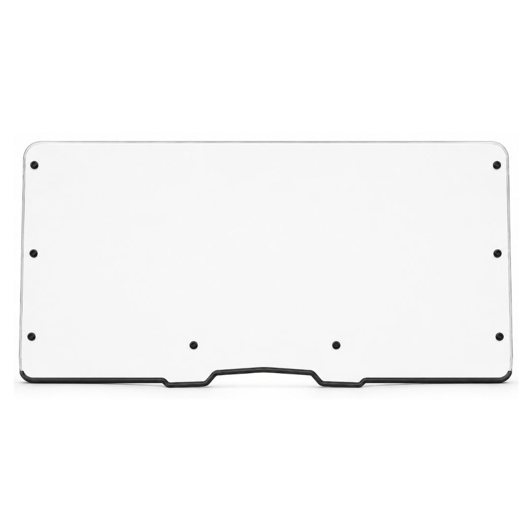2019-2024 Arctic Cat Prowler Pro and Tracker 800SX full UTV windshield, clear one-piece polycarbonate with black bottom trim