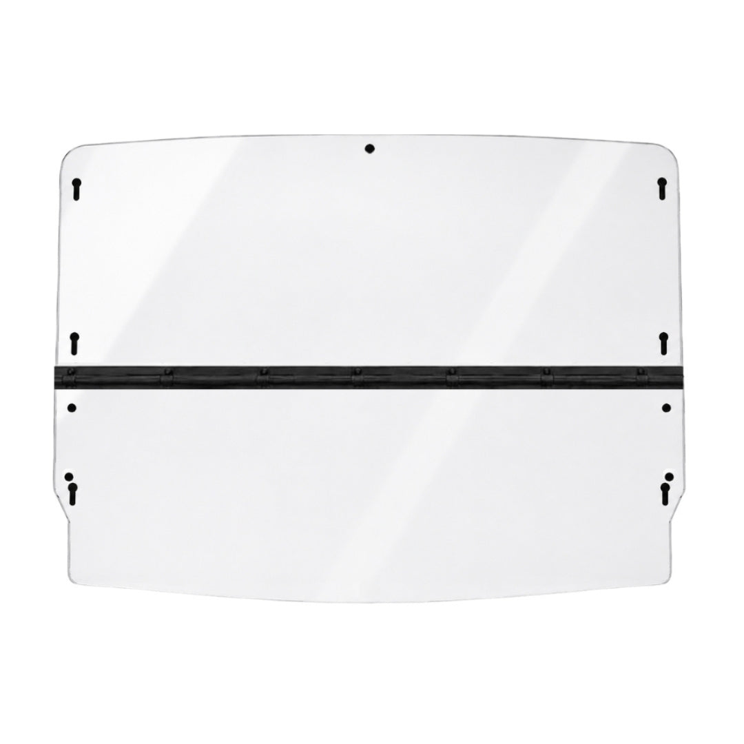 2021-2026 Can-Am Commander tilting UTV windshield, clear polycarbonate with black center hinge