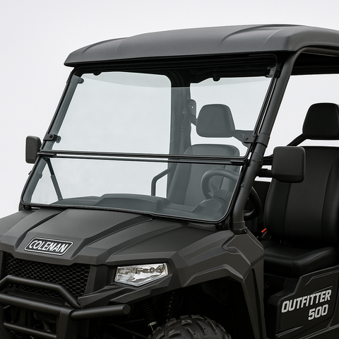 TK00567 COLEMAN OUTFITTER 500/700 TILTING UTV WINDSHIELD - SCRATCH RESISTANT 1/4” - FOR FACTORY HARD TOP