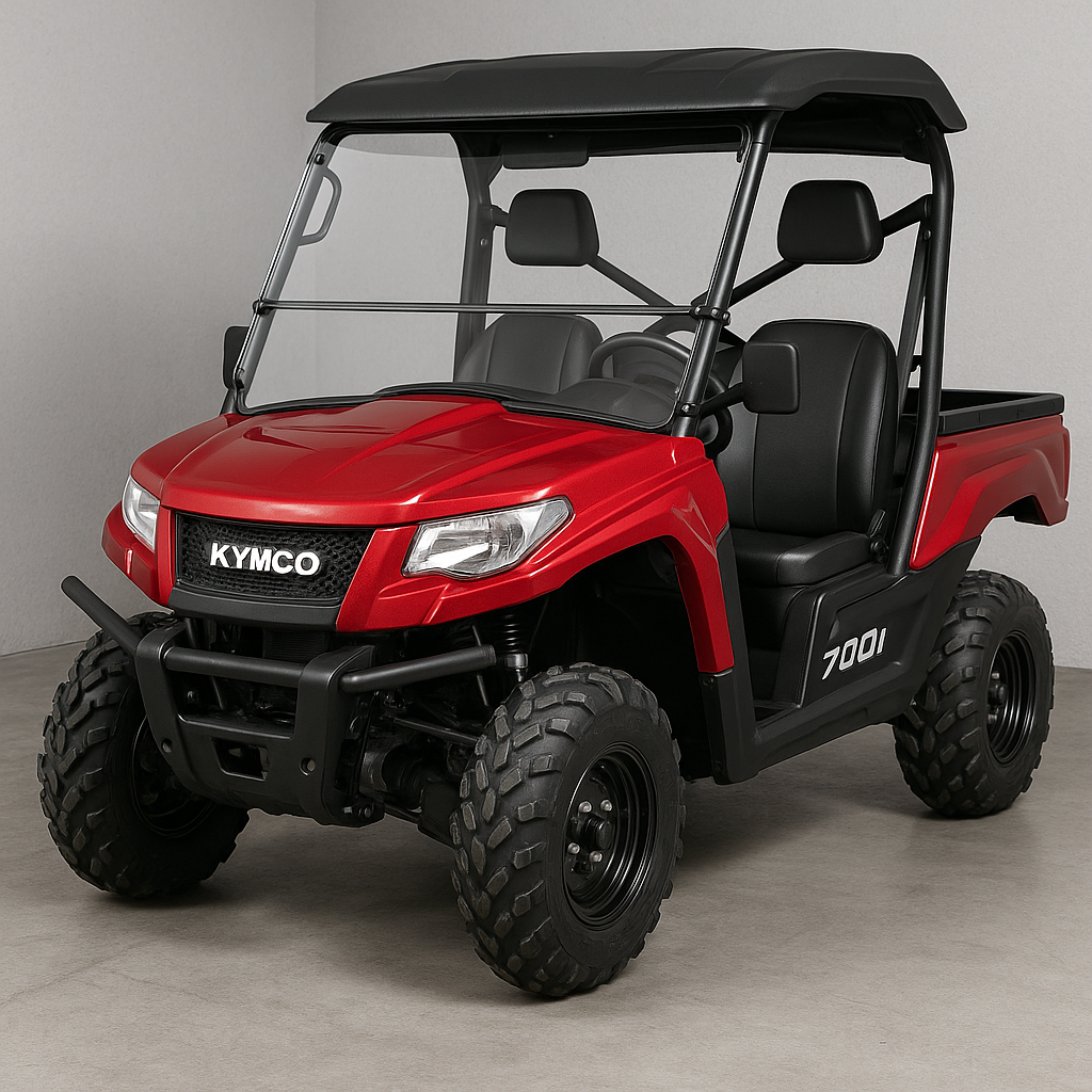 2018+ KYMCO 700i, 2 AND 4 SEATER TILTING UTV WINDSHIELD - FOR FACTORY HARD TOP (TK00661, TK00662 & TK00663)