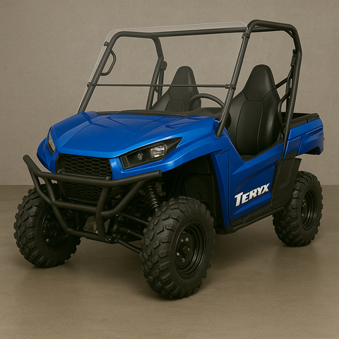 TK00883 2008-2009 KAWASAKI TERYX 2 SEATER TILTING UTV WINDSHIELD - STANDARD 3/16" - FOR SOFT OR NO TOP