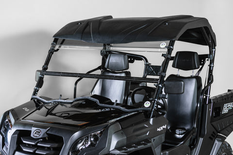 CFMOTO UFORCE 500/800 TILTING UTV WINDSHIELD WITH TINTED VISOR - FOR FACTORY HARD TOP (TK00138, TK00315 & TK00555)
