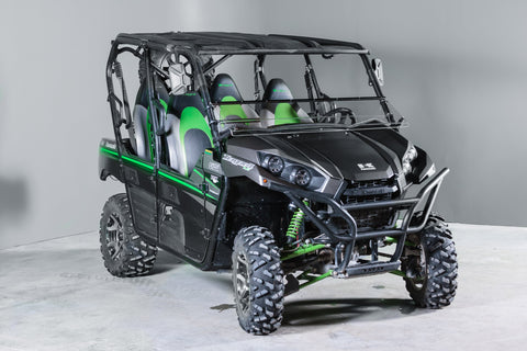 TK00136 2016-2017 KAWASAKI TERYX, 2 AND 4 SEATER TILTING UTV WINDSHIELD - SCRATCH RESISTANT 3/16" - FOR FACTORY HARD TOP 