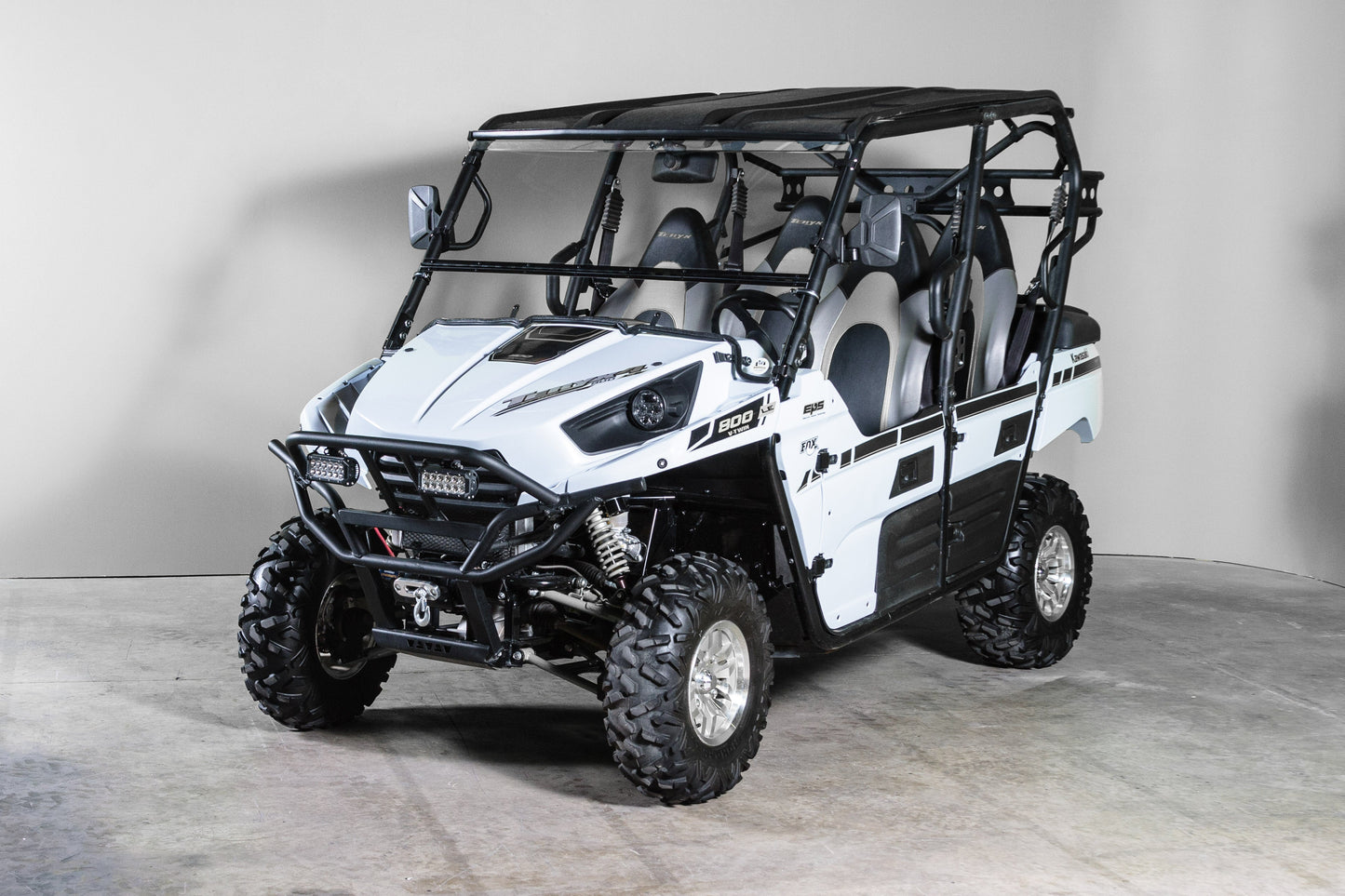 TK00352 2012-2014 KAWASAKI TERYX 4 SEATER TILTING UTV WINDSHIELD - STANDARD 3/16" - FOR FACTORY HARD TOP 