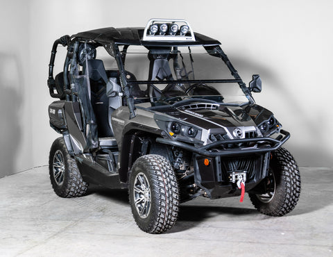 TK00457 2020 AND OLDER CAN-AM COMMANDER (EXCLUDES 2022 1000 MODELS) TILTING UTV WINDSHIELD - SCRATCH RESISTANT 3/16" - FOR FACTORY HARD TOP 