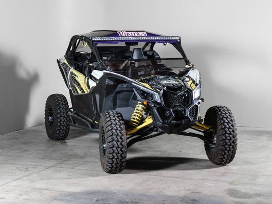 TK00508 CAN-AM MAVERICK X3 (WITHOUT INTRUSION BARS) TILTING UTV WINDSHIELD - SCRATCH RESISTANT 1/4” - FOR FACTORY HARD TOP