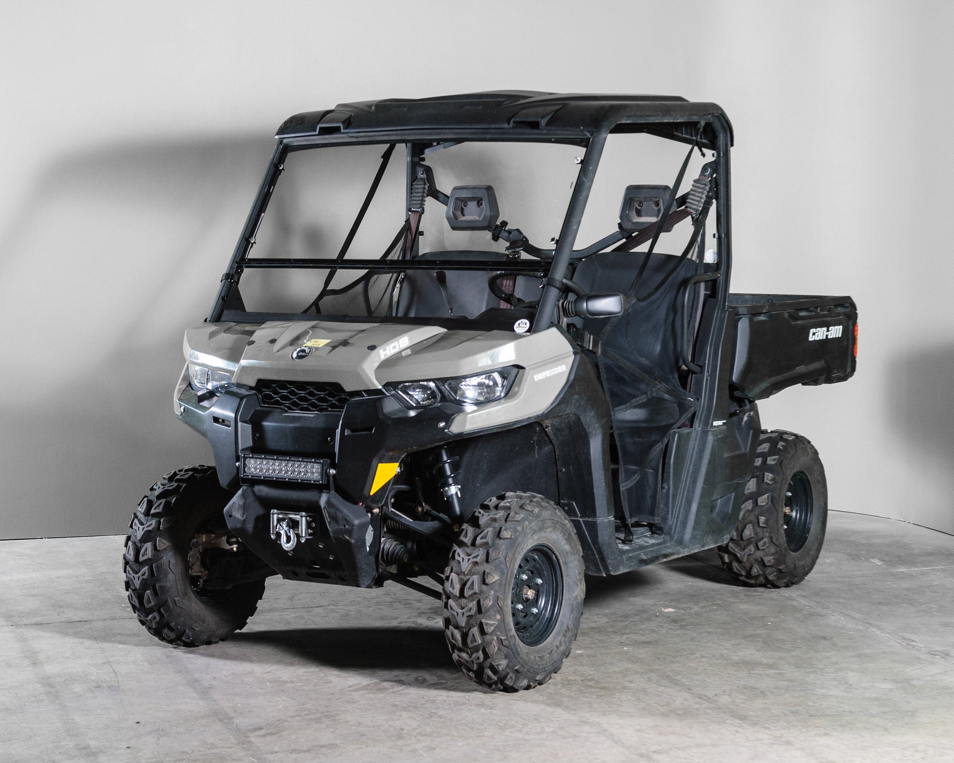 TK00172 CAN-AM DEFENDER WITH PRO FIT FRAME TILTING UTV WINDSHIELD - STANDARD 3/16" - FOR FACTORY HARD TOP