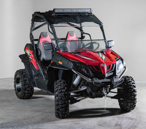 TK00327 CF MOTO ZFORCE (EXCLUDES ZFORCE 950 & 2023 800 MODELS) TILTING UTV WINDSHIELD - SCRATCH RESISTANT 3/16" - FOR FACTORY HARD TOP 