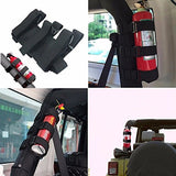 XYZCTEME Fire Extinguisher Holder, ATV/UTV Interior Roll Bar Trim Kit (Black).