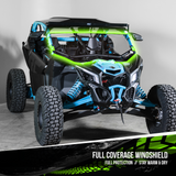 Can-Am Maverick X3 with Intrusion Bars Full UTV Windshield 1/4" Scratch Resistant with Tinted Visor