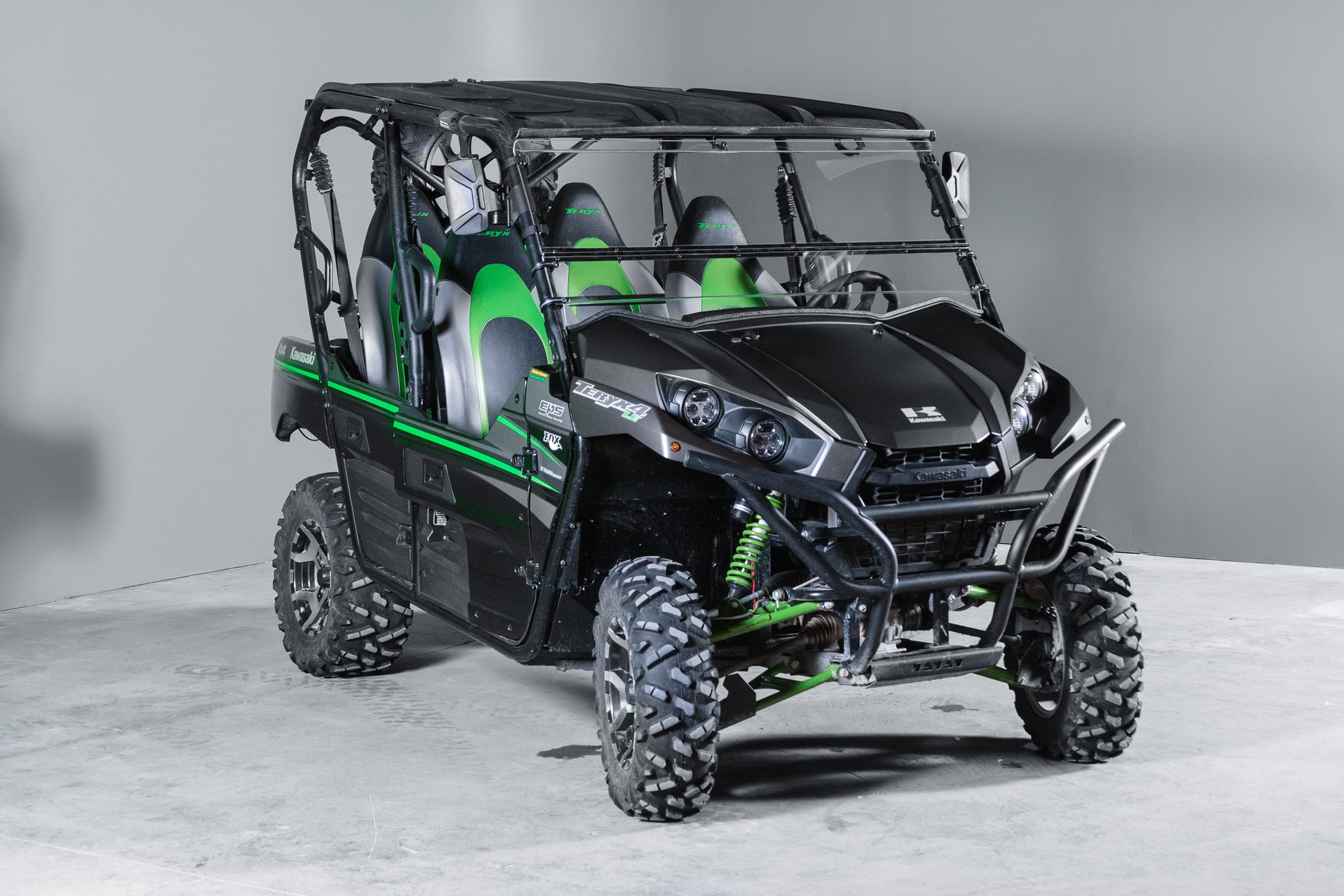 TK00294 2016-2017 KAWASAKI TERYX, 2 AND 4 SEATER TILTING UTV WINDSHIELD - STANDARD 3/16" - FOR SOFT OR NO TOP 