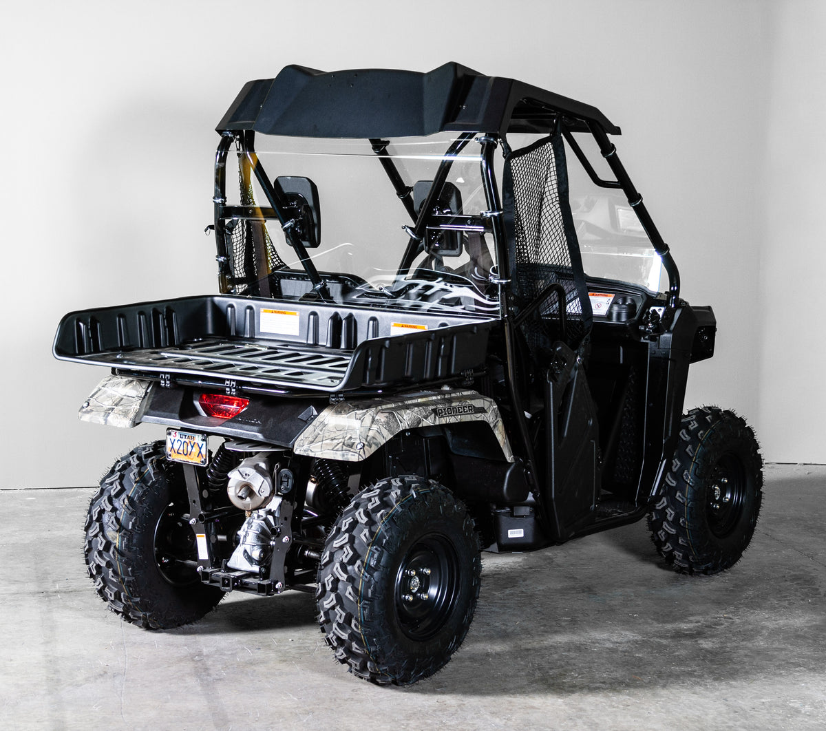 TK00622 2017-2022 HONDA PIONEER 500 REAR UTV WINDSHIELD - SCRATCH RESISTANT 3/16”