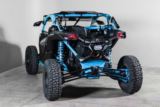 TK00497 CAN-AM MAVERICK X3 (WORKS WITH AND WITHOUT INTRUSION BARS) REAR UTV WINDSHIELD 3/16" Scratch Resistant - SCRATCH RESISTANT 3/16”
