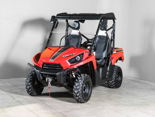 TK00888 2010-2013 KAWASAKI TERYX 2 SEATER HALF UTV WINDSHIELD - STANDARD 3/16" - FOR SOFT OR NO TOP 